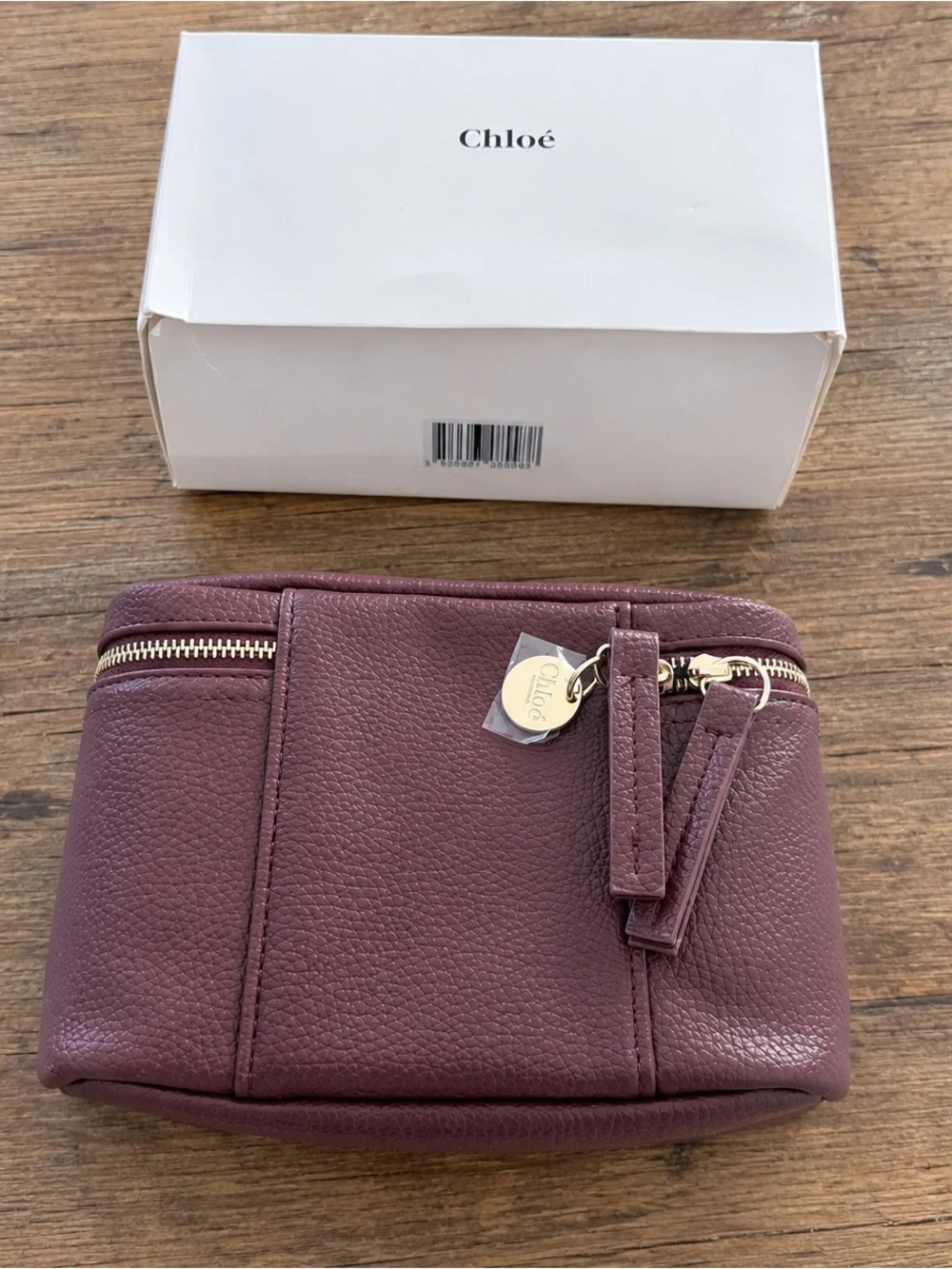 Chloé Parfums Burgundy Cosmetic Train Case NIB